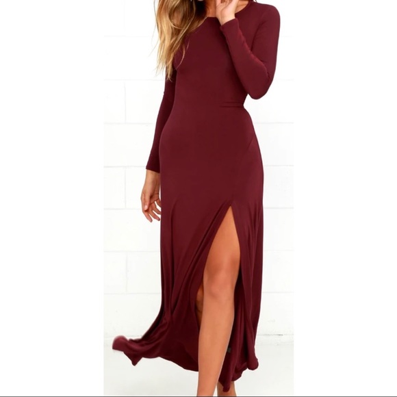 Lulus Dresses & Skirts - 🆕 NWT Lulu’s Swept Away Burgundy Red Maxi Dress